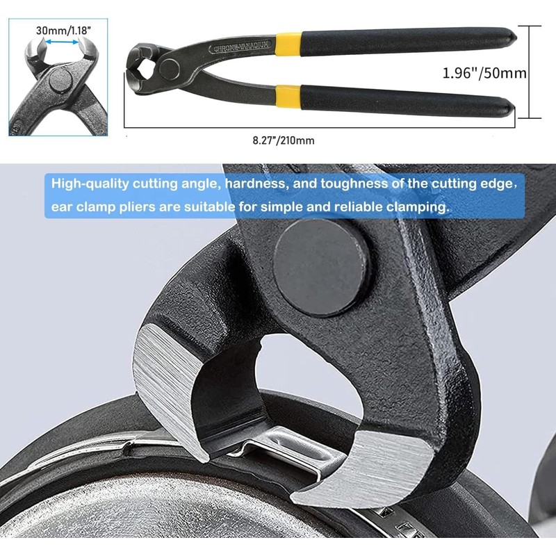 260 PCS 12 Sizes Single Ear Hose Clamps, 5.3-33.1mm 304