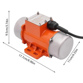50W Concrete Vibration Motor with Speed Controller, AC 110V 3600RPM Aluminum Alloy Case Electric Vibration Motor, Brushless Pure Copper Vibration Motor for Shaker Table (50W)