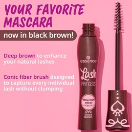 essence | Lash Princess False Lash Effect Mascara Brown (1 Pack) | Intense Volume, Lengt