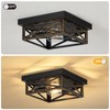 ZHU YAN 2 Pack Farmhouse Flush Mount Ceiling Light,Rustic Flush