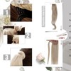 Easyouth Ponytail Extension Real Hair, Colour Ash Brown Mix Platinum