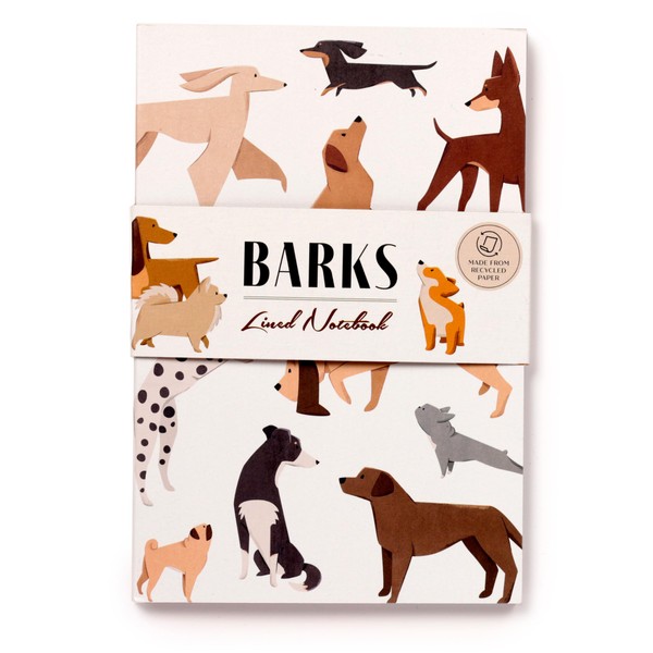 Puckator Barks Dog Recycled Paper A5 Notebook - School Teacher