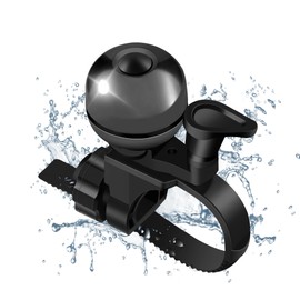 STOPERT Bicycle Bell Loud Bell Bicycle 120 db, Fits Bicycle Bell of All Handlebar Sizes, Tool-Free Installation, Pure Copper Material, Suitable for Road Bikes, Mountain Bikes (Black)