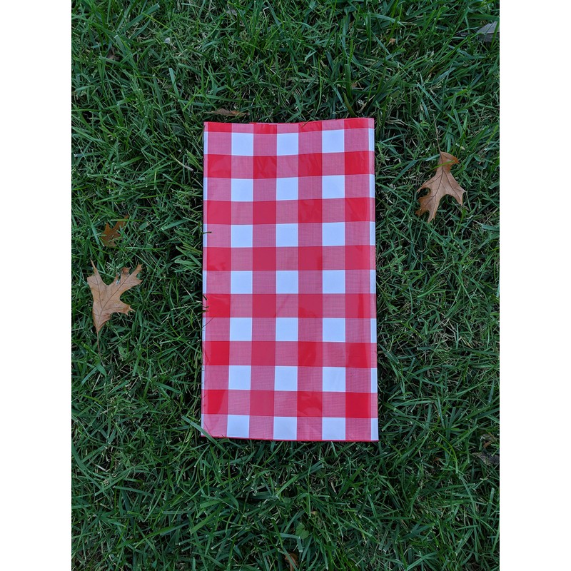 GSM Brands Disposable Tablecloths (5 Pack) - Plastic Tablecovers for