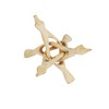 Indian Consigners Wooden Tripod Stand, Kobra Design (Natural White, 8