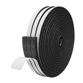 Storystore Foam Insulation Tape Self Adhesive, 1/2In x 1/4In x51Ft Weather Stripping for Doors and Windows, Sound Proof Soundproofing Door Seal, Weatherstrip, Air Conditioning Seal Strip