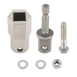 maXpeedingrods Trailer Jack Electric Drill Adapter with 1/2 Inch Socket Adapter Bit, Stainless Steel Top Wind Trailer Jack Cordless Drill Adapter