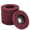 NuoDunco 6Pcs 4" x 5/8" Nylon Fibre Flap Disc Polishing
