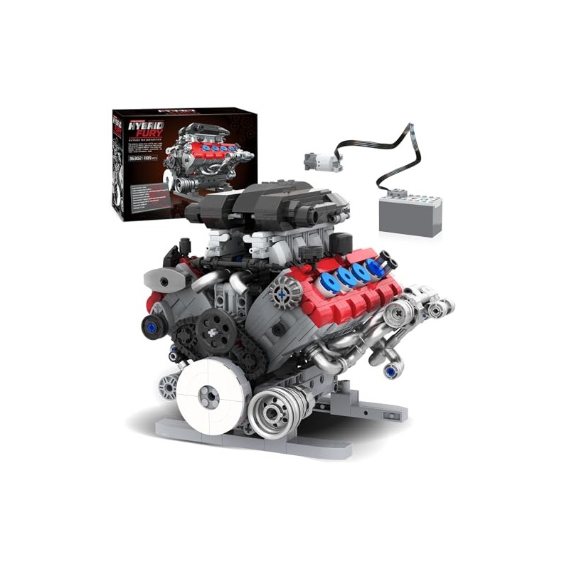 Mavo brix V8 Engine Building Set, Model Kit for Adults,