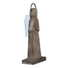 Foreside Home & Garden Carved Wood Angel with White Wings