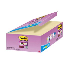 Post-it 47.6 x 47.6 mm "Value Pack" Super Sticky Notes - Canary Yellow (Pack of 24)