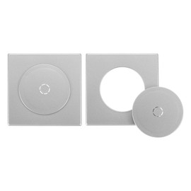 uxcell 2pcs Pipe Wall Covers 51mm/2" ID Square Self-Adhesive Wall Hole Cover Plate with Removable Snap-In Round Hole Cover for Wall Wire Hole Air-Conditioning Dust Pipe Faucet, Silver