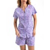 ENJOYNIGHT Womens Pajama Set Button Down Tee and Shorts Sleepwear