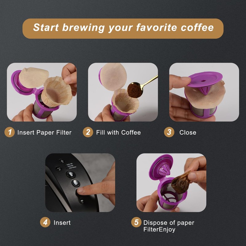 Pro Mael Disposable K Cup Filters with Lid, Coffee Filter