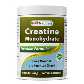 BEST NATURALS Creatina Monohidratada 454 g - Polvo Puro - Suplemento Alimenticio en Polvo - Fórmula Premium Probada en Laboratorio - Creatine Monohydr