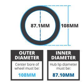 West Coast Wheel Accessories Hub Ring 108 to 87.10