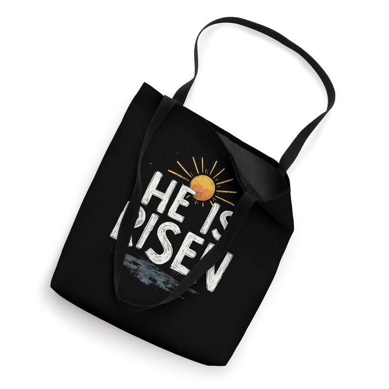 Easter HE IS RISEN Religious Inspirational Tote Bag