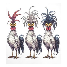 Exnundod Magnet Dishwasher Cover Funny Fantasy Chickens Whimsical Dishwasher Magnetic Cover Decor 23x26 Inch