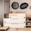 Antrader Black Louver Vents Stainless Steel Round Mesh Hole Air