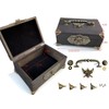 1 Set Jewellery Box Antique Lock Latch Hasp Hinges Handle