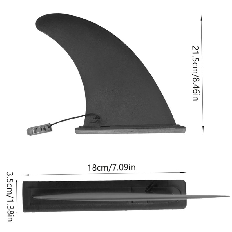 Paddleboard Fin Removable Kayak Paddle Universal Plastic Bodyboards Waterproof Stand