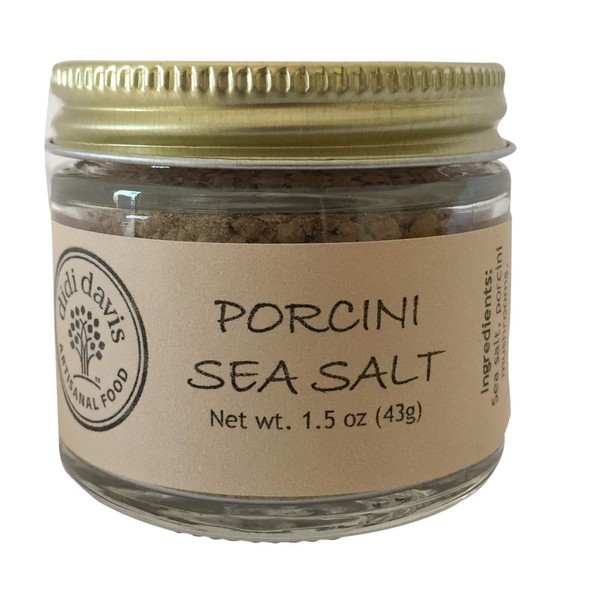 didi davis food Porcini Mushroom Flavor, Gourmet Infused Sea Salt - 1.5 oz Net Wt.