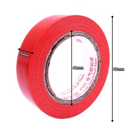 6 Pack Electrical Tape Each Roll 0.6" x 50' - Viaky High End Industrial Grade - Rated to 176 Degrees & 600 Volts - Vinyl Insulating Backing - Perfect for Electric Wiring Projects (Red)