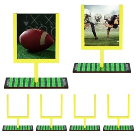 Meetory Football Centerpieces for Table - 6 Pcs 4 x 3.5 Inch Wooden Photo Frame, Sports Party Decorations for Table Centerpieces, for Party, Sport, Birthday