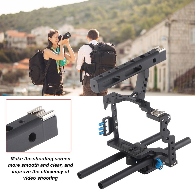 Aluminum Camera Cage Rig with Top Handle for A7 A7II
