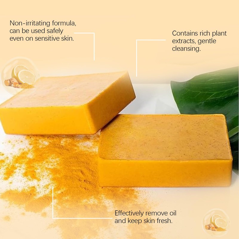 3Pcs Kojic Acid & Turmeric Soap, Kojic Acid Soap, Natural