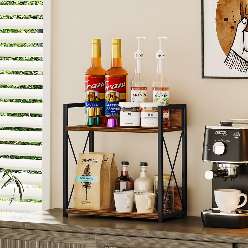 Giikin Kitchen Counter Shelf, Kitchen Countertop Organizer, 2 Tier Spice