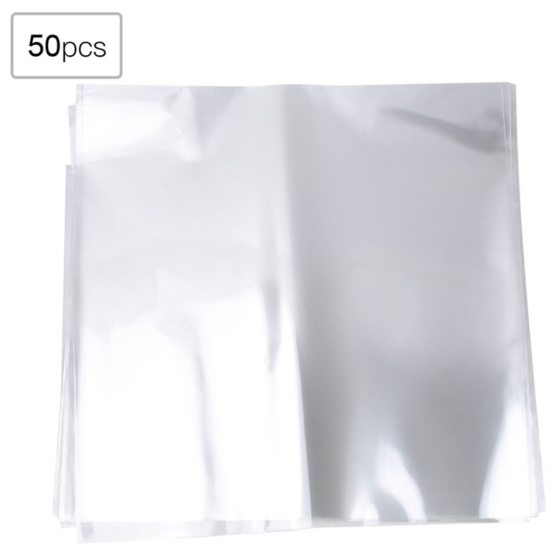 50PcsVinyl Record Outer Sleeves White Replacement Kit for Phonograph Recorder