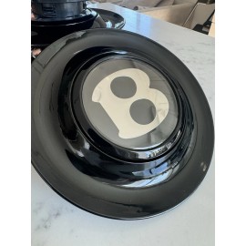 FORGIATO Black Floating Center Caps For Bentley Forgiato XL Hubcap Rim Emblem