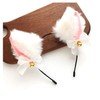 Cat Headband Cat's ears headdress and Plush wristband (White, One