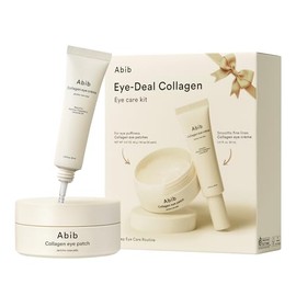 Abib Eye-Deal Collagen Eye Care Kit | Collagen Eye Patch, Eye Cream | Puffy Eyes and Dark Circles, Anti-Wrinkle | Gifts for Women (Under Eye Care Duo)