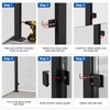 Muzata 8Pack Adjustable Glass Clamp for Thickness 5/16"-1/2"(8mm-12mm) Black Square