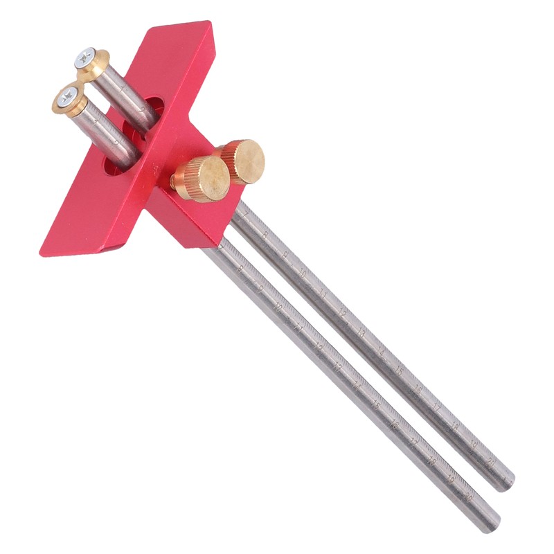Woodworking Marking Gauge 20cm Clear Scale Double Head Scriber Ruler