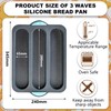 2 PCS Silicone Hamburger Bun Pan and Baguette Pan Set,