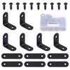 Swpeet 56pcs Black Stainless Steel Corner Struts Set Metal L