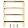 ZONADAH Set of 4 Cabinet Gold Plated Slim Handles, Hole