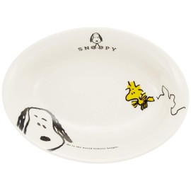 Peanuts 606133 Snoopy Joy Curry Plate, 7.1 inches (18 cm), White