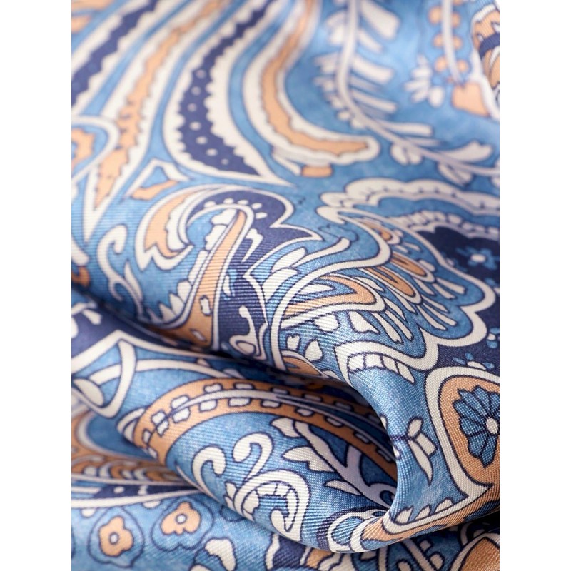 Prettystern Unisex Hand-Rolled Silk Neckerchief Silk Neckerchief for Men and