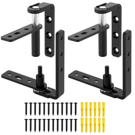 MeBantoo Heavy-Duty Self Closing Saloon Door Hinges, 304 Stainless Steel Self-Return Dual Swing Cafe Hinges for Bar, Patio Doors (2, Small)
