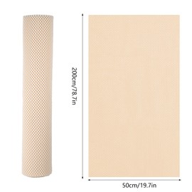 Multipurpose Non Slip Mat, Cream PVC Anti Slip Rug Pads 50x200cm Anti Slip Rug Underlay Carpet Grip Mat Black Kitchen Drawer Shelf Liner Bathroom Waterproof Floor Mat for Home,Office,Cars(Cream)