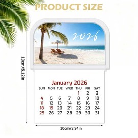 2026 Mini Stick on Calendar Small Monthly Peel and Stick Adhesive Calendar for Car Wall Business Cards Auto Truck Laptop Fridge Home Office (5, church)