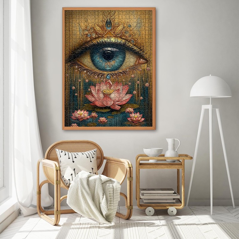 Lotus Eye Puzzles for Adults 1000 Pieces, Flower Eyes Art