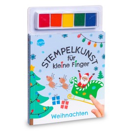 Stempelkunst für kleine Finger. Weihnachten: Fingerstempeln für Kinder ab 3 Jahren mit 5 Stempel-Farben
