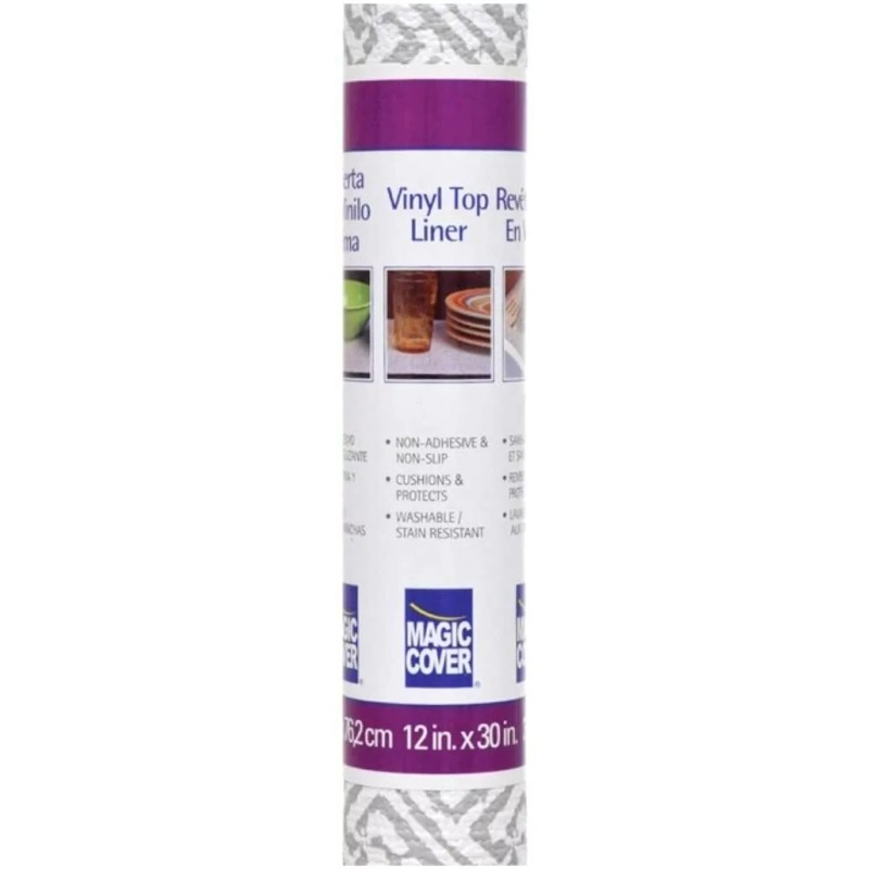 Magic Cover 2 Rolls Magic Cover Non-Adhesive Shelf Liner, 12