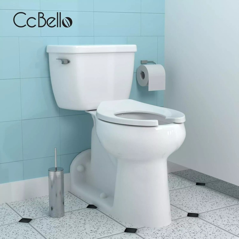 CcBello Commercial Heavy Duty Open Front Toilet Seat Without Cover,