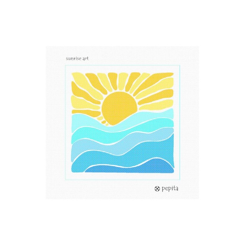 Pepita Needlepoint kit: Sunrise Art, 9" x 9"